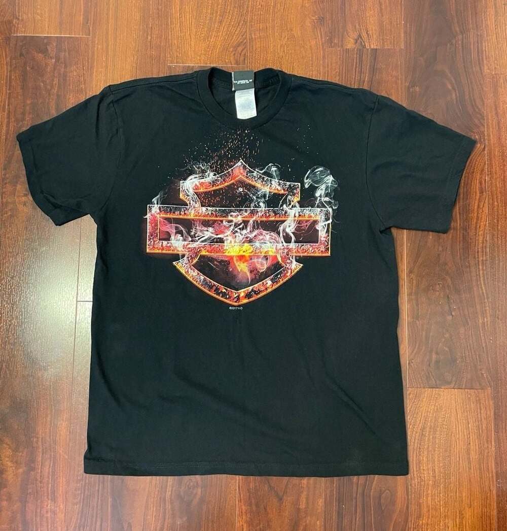 Harley-Davidson 2017 Mile High Denver Colorado Smoking Logo T-Shirt Size Large